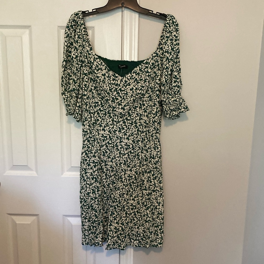 Madewell seamed v-neck mini dress